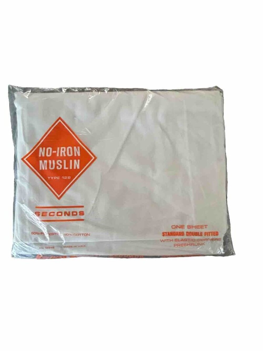 No Iron Muslin Double Single Sheet Fitted White 50% Cotton/ Polyester Bedding